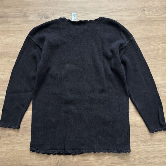 VTG 90s NutCracker Christmas Sweater Tree Embroidered Ornaments Beaded Size M - Picture 4 of 8